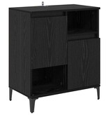 VidaXL Dressoir Zwart eiken 60 x 35 x 70 cm Bewerkt hout