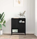 VidaXL Dressoir Zwart eiken 60 x 35 x 70 cm Bewerkt hout