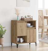 VidaXL Dressoir artisanaal eikenkleurig 60 x 35 x 70 cm Bewerkt hout