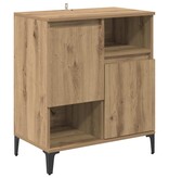 VidaXL Dressoir artisanaal eikenkleurig 60 x 35 x 70 cm Bewerkt hout