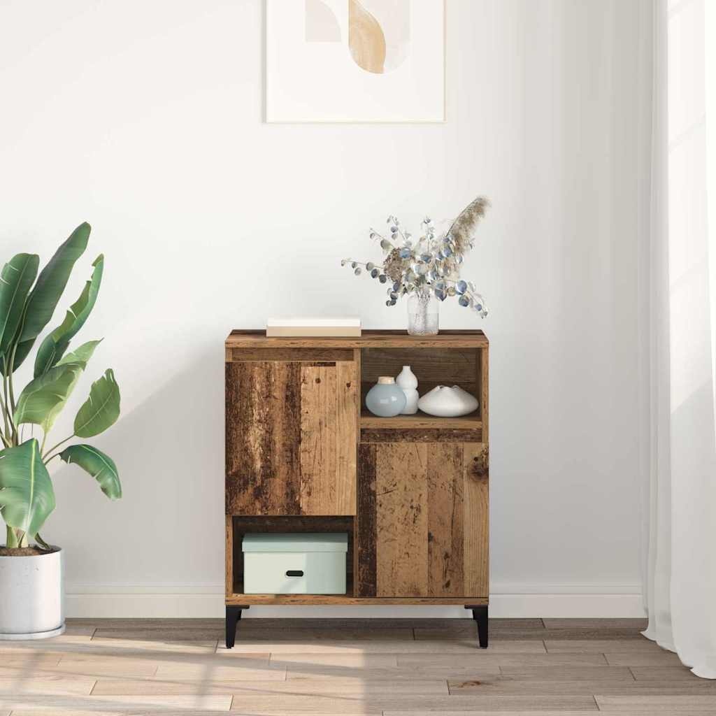 VidaXL Dressoir Oud hout 60 x 35 x 70 cm Bewerkt hout