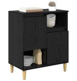 VidaXL Dressoir Zwart eiken 35 x 60 x 70 cm Bewerkt hout