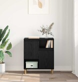 VidaXL Dressoir Zwart eiken 35 x 60 x 70 cm Bewerkt hout
