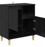 VidaXL Dressoir Zwart eiken 35 x 60 x 70 cm Bewerkt hout