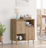 VidaXL Dressoir artisanaal eikenkleurig 35 x 60 x 70 cm Bewerkt hout