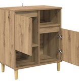 VidaXL Dressoir artisanaal eikenkleurig 35 x 60 x 70 cm Bewerkt hout
