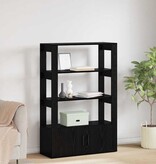 VidaXL Dressoir Zwart eiken 30 x 80 x 119,5 cm Bewerkt hout
