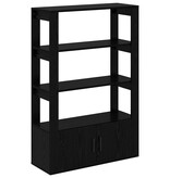 VidaXL Dressoir Zwart eiken 30 x 80 x 119,5 cm Bewerkt hout