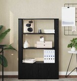 VidaXL Dressoir Zwart eiken 30 x 80 x 119,5 cm Bewerkt hout