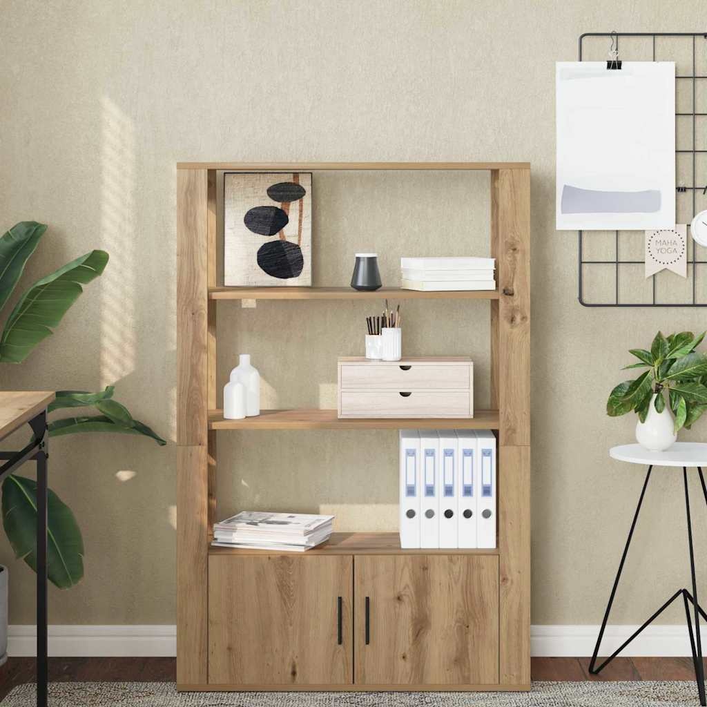 VidaXL Dressoir artisanaal eikenkleurig 30 x 80 x 119,5 cm