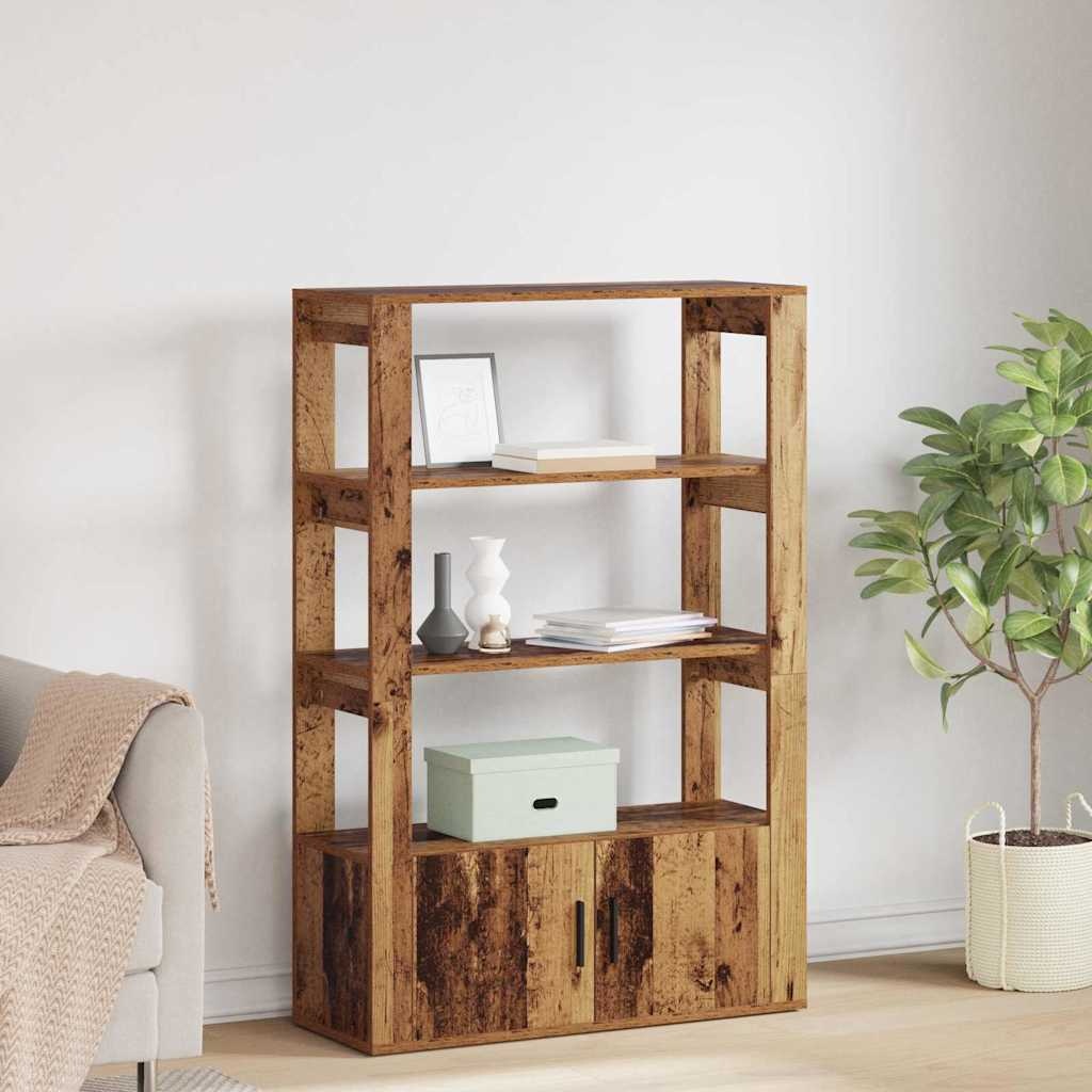 VidaXL Dressoir Oud hout 30 x 80 x 119,5 cm Bewerkt hout