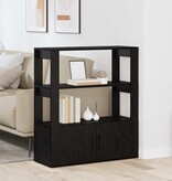 VidaXL Dressoir Zwart eiken 30 x 80 x 90 cm Bewerkt hout