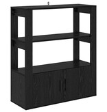 VidaXL Dressoir Zwart eiken 30 x 80 x 90 cm Bewerkt hout