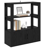 VidaXL Dressoir Zwart eiken 30 x 80 x 90 cm Bewerkt hout