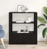 VidaXL Dressoir Zwart eiken 30 x 80 x 90 cm Bewerkt hout