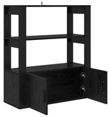 VidaXL Dressoir Zwart eiken 30 x 80 x 90 cm Bewerkt hout