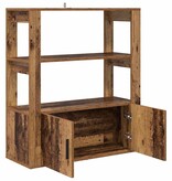 VidaXL Dressoir Oud hout 30 x 80 x 90 cm Bewerkt hout