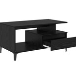 VidaXL Salontafel with Drawer Zwart eiken 90 x 49 x 45 cm Bewerkt hout