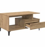 VidaXL Salontafel artisanaal eikenkleurig 90 x 49 x 45 cm Bewerkt hout