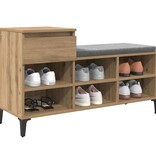 VidaXL Schoenenkast met lade artisanaal eikenkleurig 102 x 36 x 60 cm