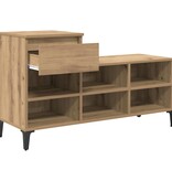 VidaXL Schoenenkast met lade artisanaal eikenkleurig 102 x 36 x 60 cm