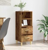 VidaXL Dressoir met lade Oud hout 34 x 34.5 x 90 cm Bewerkt hout