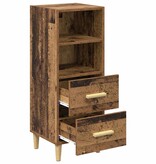 VidaXL Dressoir met lade Oud hout 34 x 34.5 x 90 cm Bewerkt hout