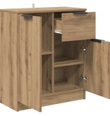 VidaXL Dressoir artisanaal eikenkleurig 60 x 30 x 70 cm Bewerkt hout