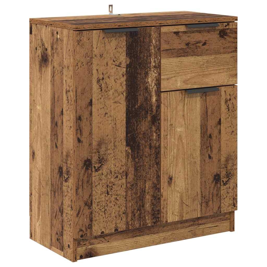 VidaXL Dressoir met lade Oud hout 60 x 30 x 70 cm Bewerkt hout