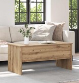 VidaXL Salontafel artisanaal eikenkleurig 102 x 50,5 x 46,5 cm