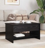 VidaXL Salontafel Zwart eiken 80 x 50,5 x 41,5 cm Bewerkt hout