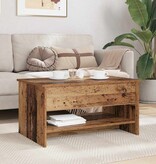 VidaXL Salontafel Oud hout 80 x 50,5 x 41,5 cm Bewerkt hout