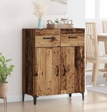 VidaXL Dressoir met lade Oud hout 34 x 69,5 x 90 cm Bewerkt hout