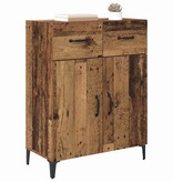 VidaXL Dressoir met lade Oud hout 34 x 69,5 x 90 cm Bewerkt hout
