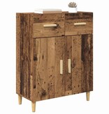 VidaXL Dressoir met lade Oud hout 34 x 69.5 x 89 cm Bewerkt hout