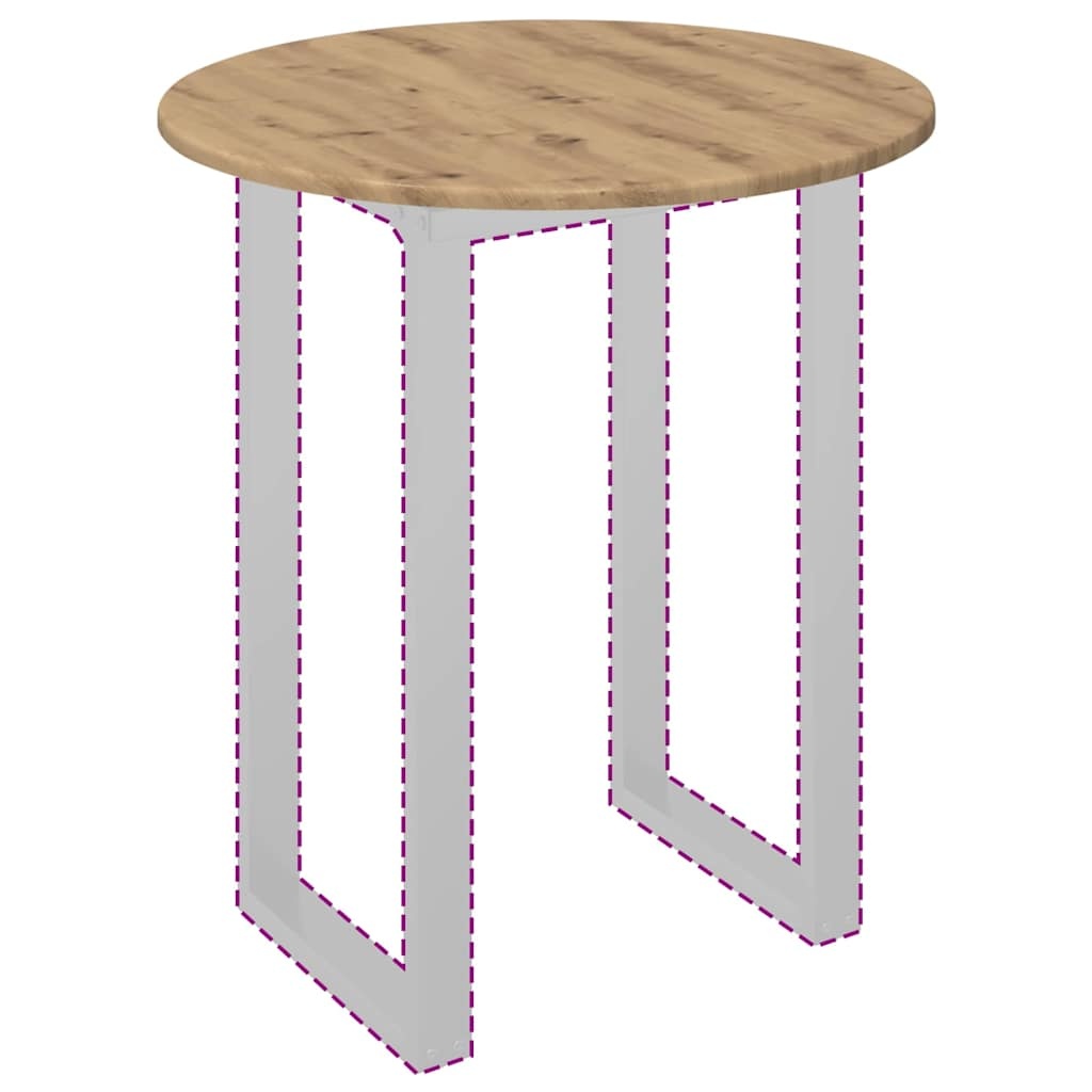 VidaXL Tafelblad artisanaal eikenkleurig 60 x 60 x 1.5 cm Bewerkt hout