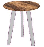 VidaXL Tafelblad Oud hout 40 x 40 x 1.5 cm Bewerkt hout