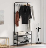 VidaXL Kapstok met plank Grijs sonoma 75 x 34 x 184 cm Bewerkt hout