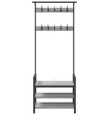 VidaXL Kapstok met plank Grijs sonoma 75 x 34 x 184 cm Bewerkt hout