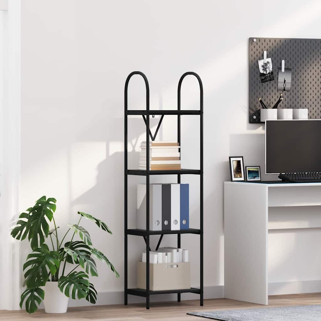 VidaXL Boekenkast Zwart eiken 40 x 30 x 146 cm Bewerkt hout