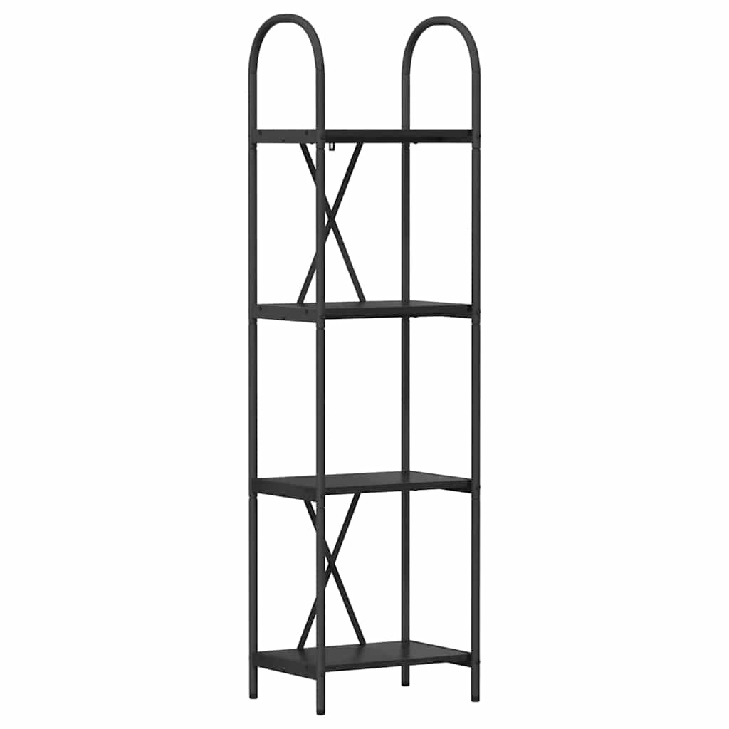 VidaXL Boekenkast Zwart eiken 40 x 30 x 146 cm Bewerkt hout