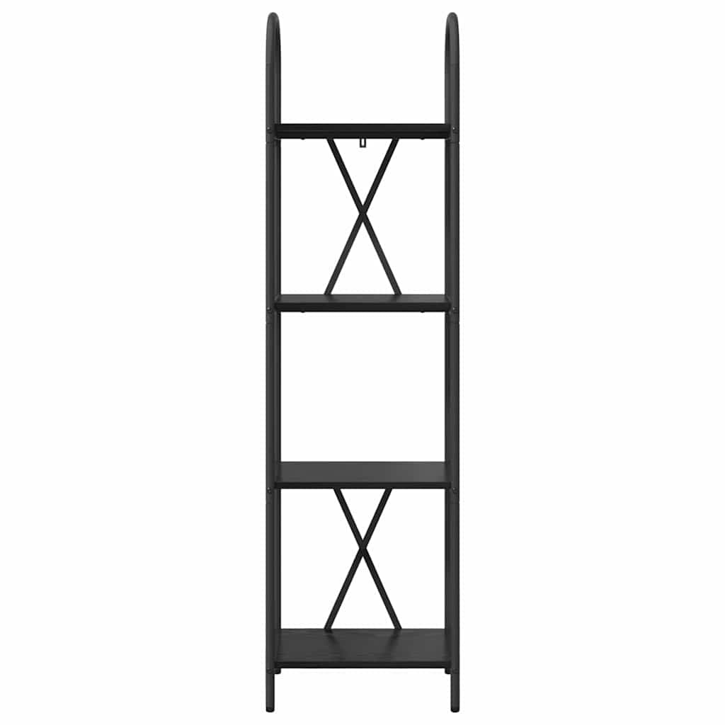 VidaXL Boekenkast Zwart eiken 40 x 30 x 146 cm Bewerkt hout