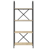 VidaXL Boekenkast Sonoma eiken 60 x 30 x 146 cm Bewerkt hout