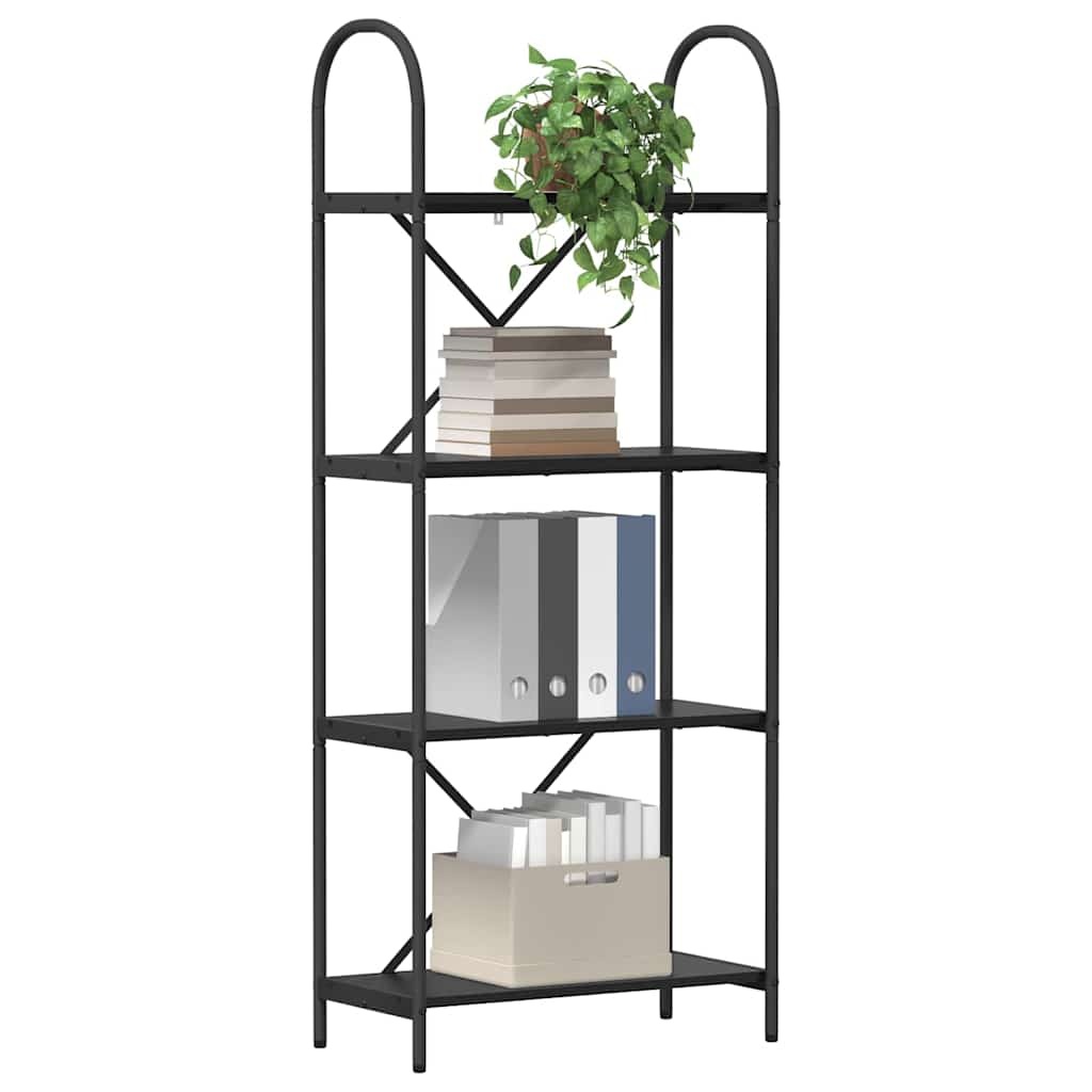 VidaXL Boekenkast Zwart eiken 60 x 30 x 146 cm Bewerkt hout