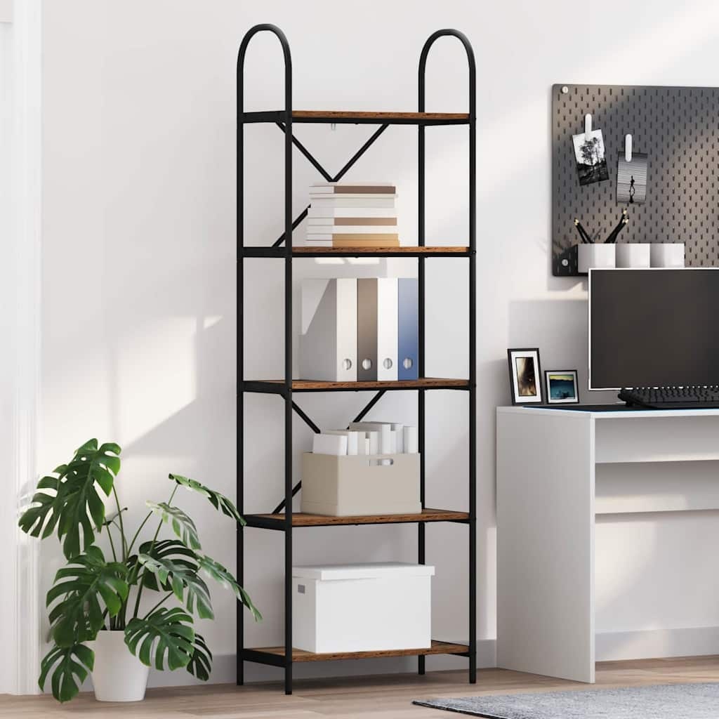 VidaXL Boekenkast Oud hout 60 x 30 x 183 cm Bewerkt hout