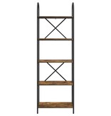 VidaXL Boekenkast Gerookt eiken 60 x 30 x 183 cm Bewerkt hout