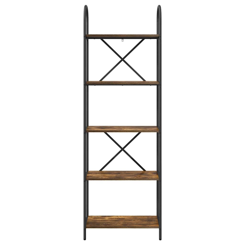 VidaXL Boekenkast Gerookt eiken 60 x 30 x 183 cm Bewerkt hout