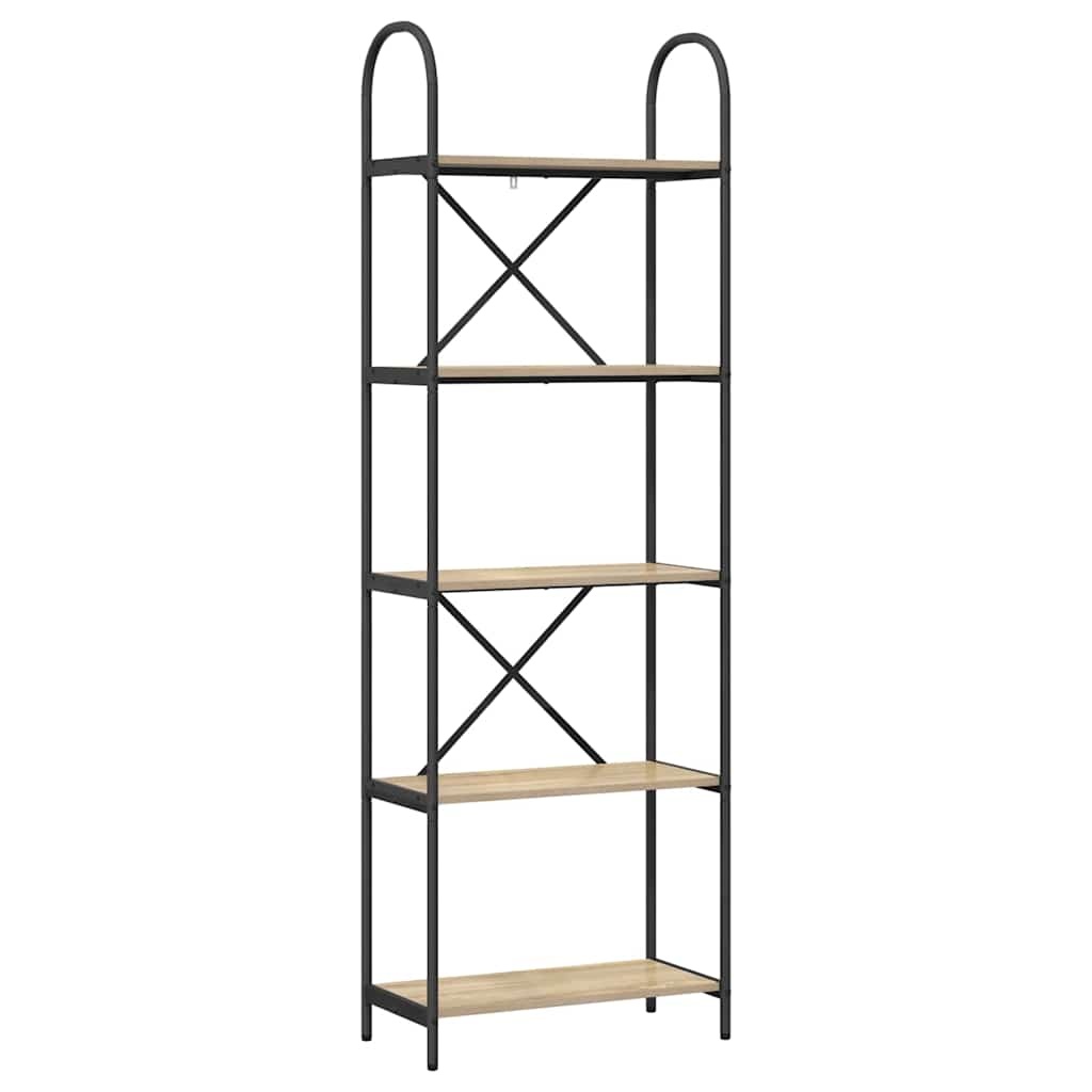 VidaXL Boekenkast Sonoma eiken 60 x 30 x 183 cm Bewerkt hout