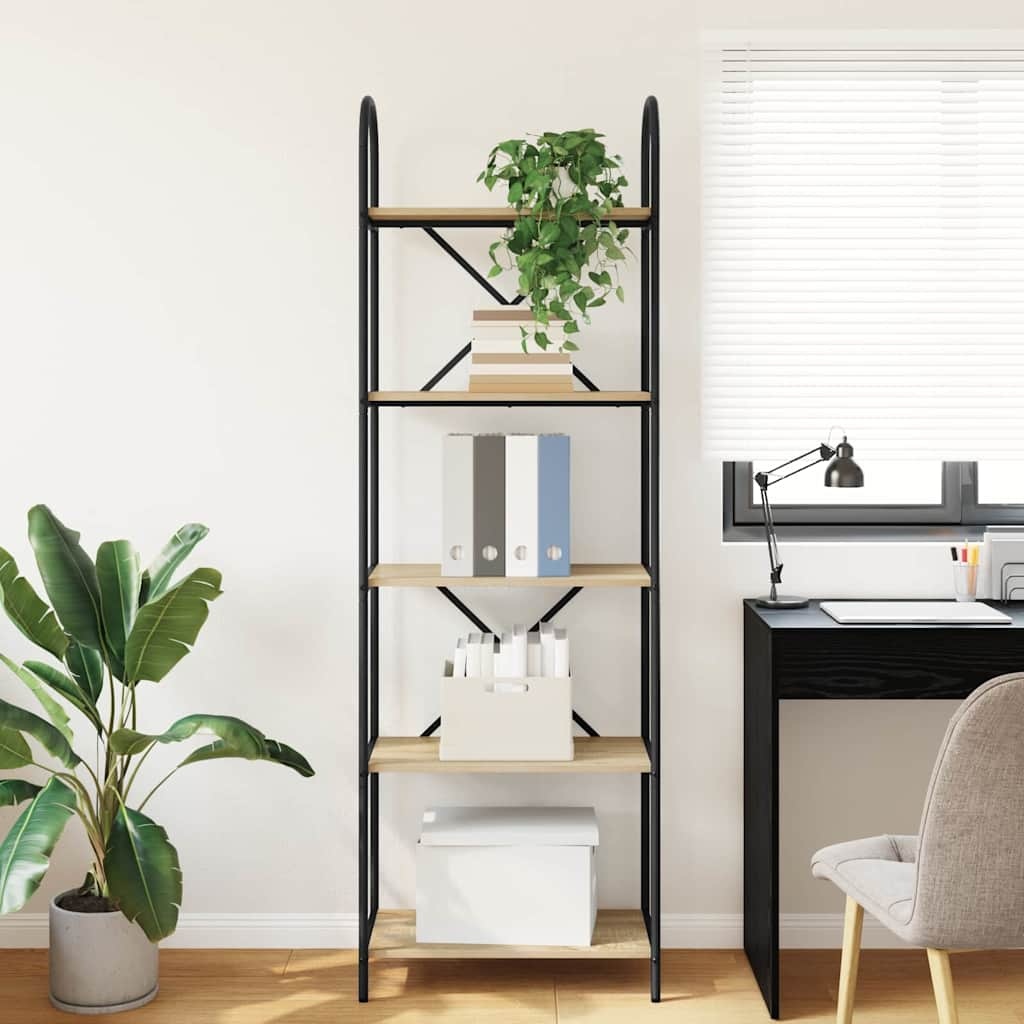 VidaXL Boekenkast Sonoma eiken 60 x 30 x 183 cm Bewerkt hout