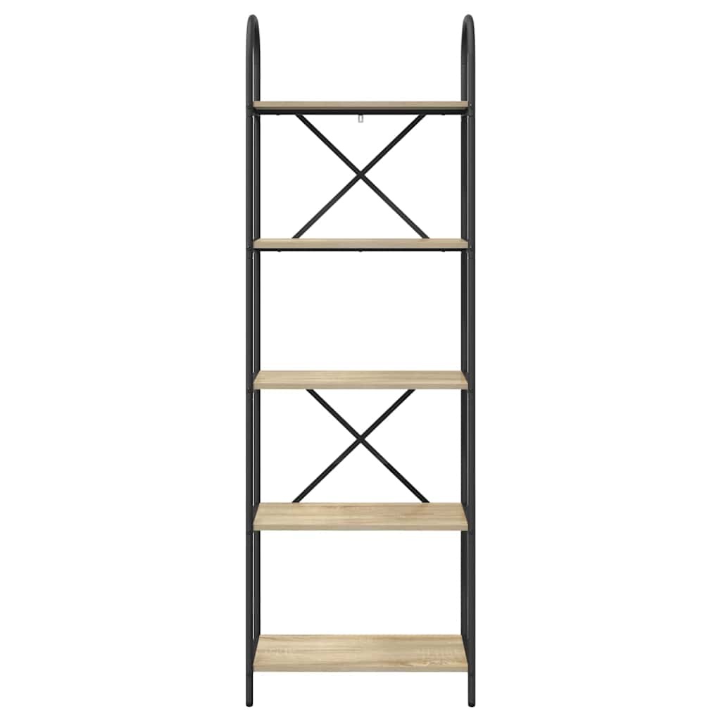 VidaXL Boekenkast Sonoma eiken 60 x 30 x 183 cm Bewerkt hout